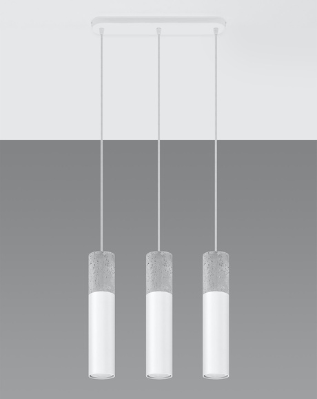 Ceiling lamp BORGIO 3 white + 3x LED Bulb GU-10 4000K Cool White 7W 630lm