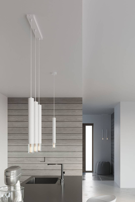 Pendant lamp VISIER 3 white + 3x LED Bulb G9 3000K Warm 4.5W 510lm