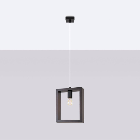Ceiling lamp ARIES in wenge + 1x LED Bulb E27 4000K Cool White 7.5W 690lm