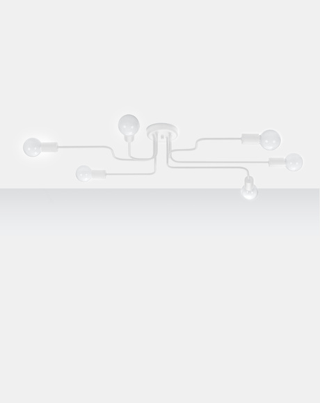 Chandelier HECTOR 6 white + 6x LED Bulb E27 3000K Warm 7.5W 620lm