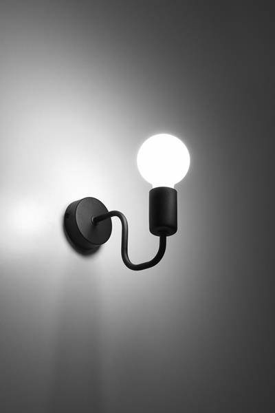 Wall lamp VECTOR black 1x LED Bulb E27 3000K Warm 7.5W 620lm