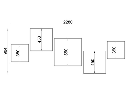 Ceiling lamp HORUS 55 WHITE + 4x LED Bulb E27 3000K Warm 7.5W 620lm.
