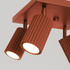 Ceiling lamp KARBON 4 red ochre