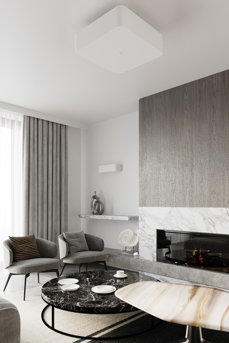 Wall lamp LOKKO white + 2x LED Bulb E27 3000K Warm 7.5W 620lm