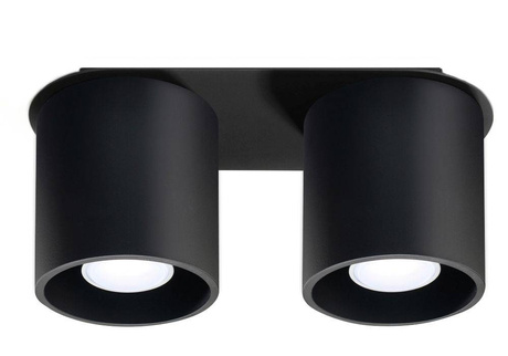 Ceiling lamp ORBIS 2 black + 2x LED Bulb GU-10 4000K Cool White 7W 630lm
