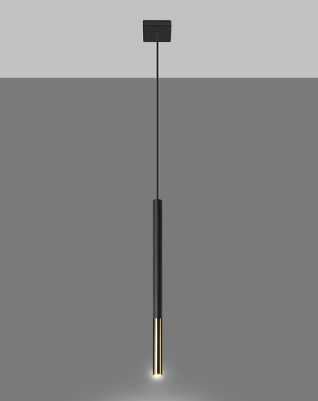 Pendant lamp MOZAICA 1 black/gold + 1x LED Bulb G9 3000K Warm 4.5W 510lm
