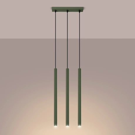Pendant lamp PASTELO 3 olive green