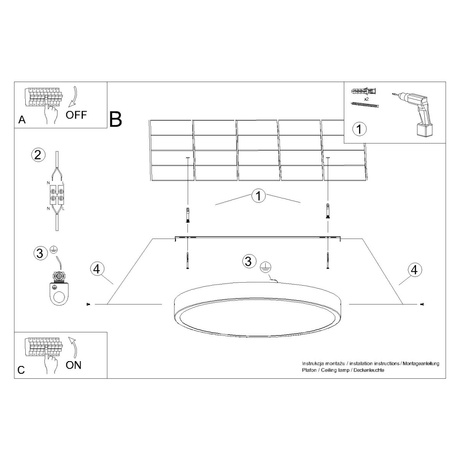 Ceiling lamp ONYX 30 white LED 3000K