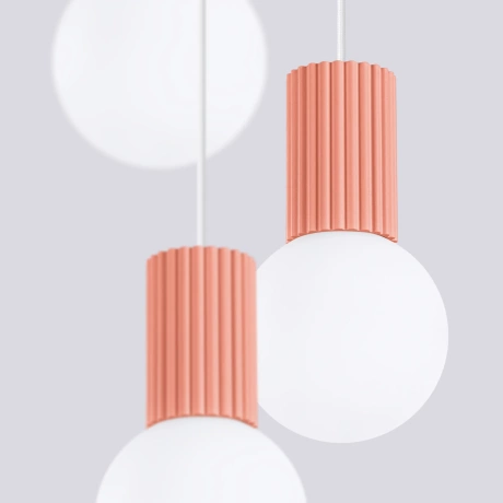 Pendant lamp HALO 3P peach