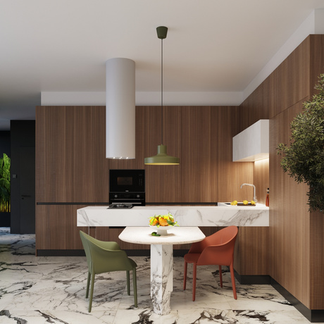 Pendant lamp BILO olive green