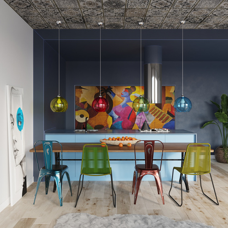 Hanging lamp BALL white + 1x LED Bulb E27 3000K Warm 7.5W 620lm