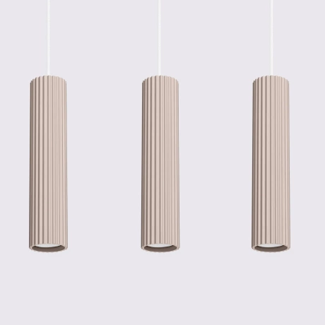 Pendant lamp KARBON 3L taupe