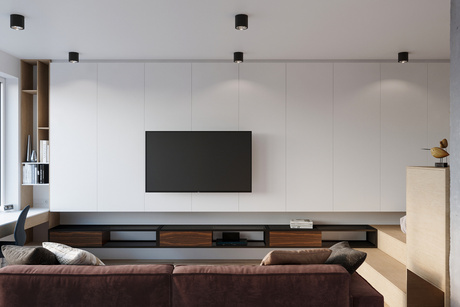 Ceiling lamp TIUBE black + 1x LED Bulb GU10 AR111 3000K WARM 12W 800lm