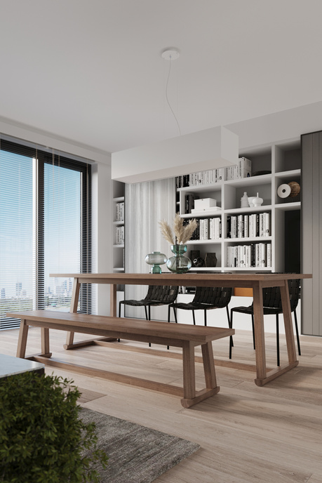 Chandelier SANTA 120 white + 5x LED Bulb E27 4000K Cool White 7.5W 650lm