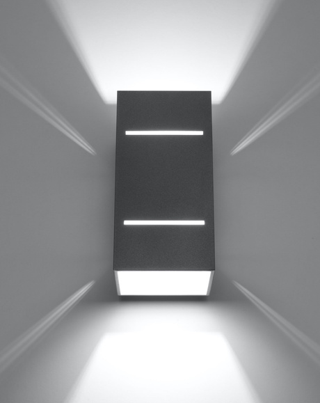 Wall lamp BLOCCO gray + 1x LED Bulb G9 3000K Warm 4.5W 510lm