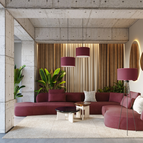 Pendant lamp NEVIA burgundy