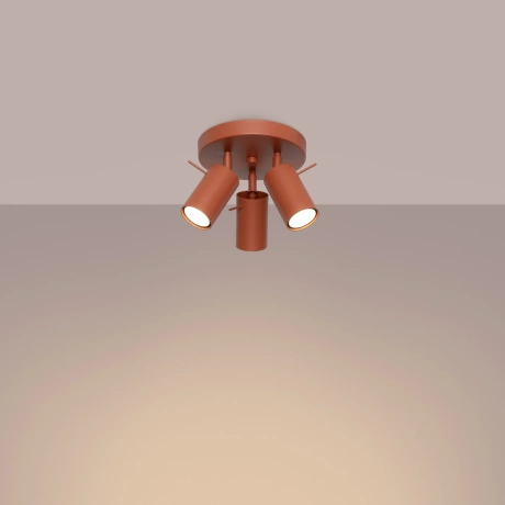 Ceiling lamp RING 3P red ochra