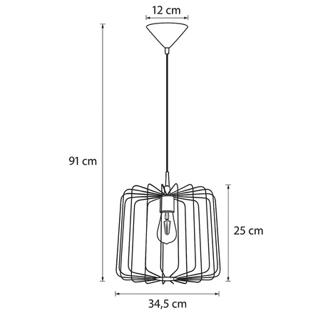 Pendant lamp SKAAR black