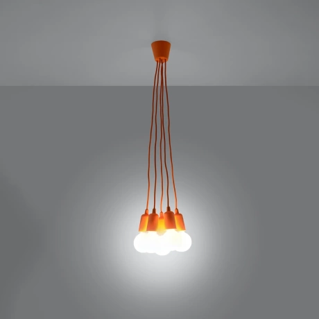Pendant lamp DIEGO 5 orange