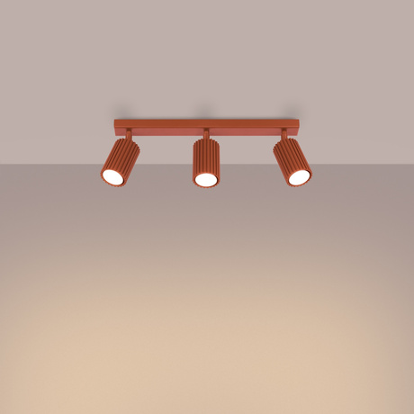 Ceiling lamp KARBON 3L red ochre