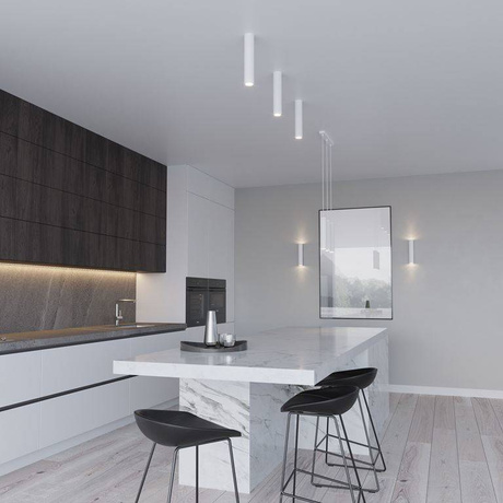 Ceiling Pendant Light LAGOS 3 white + 3x LED Bulb GU-10 3000K Warm 7W 620lm