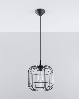 Pendant lamp CELTA black + 1x LED Bulb E27 3000K Warm 7.5W 620lm