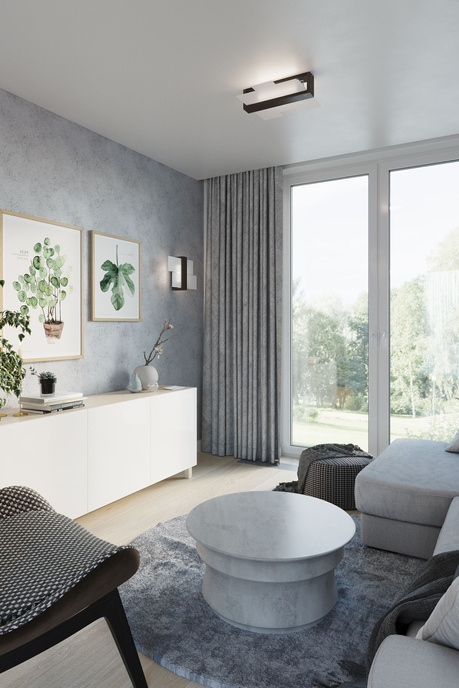 Wall lamp PHOENIX 1 wenge + 1x LED Bulb E27 4000K Cool White 7.5W 650lm