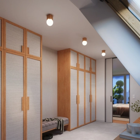 Ceiling lamp SOLIS natural wood