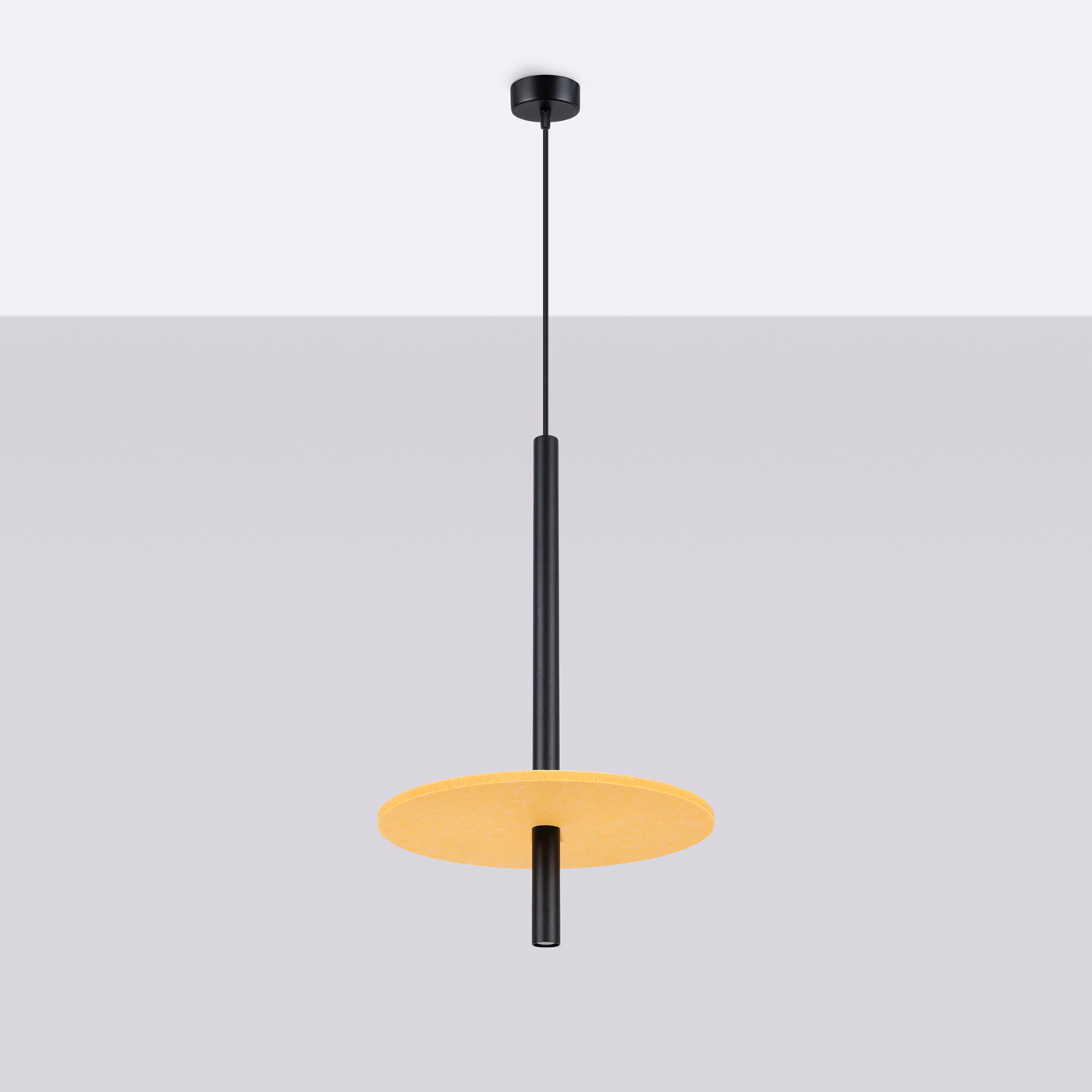 Pendant lamp FELTRO 1 black/yellow
