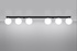 Ceiling light YOLI 6 black + 6x LED Bulb G9 3000K Warm White 4.5W 450lm