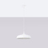 Pendant lamp GINA white + 1x LED Bulb E27 4000K Cool White 7.5W 690lm