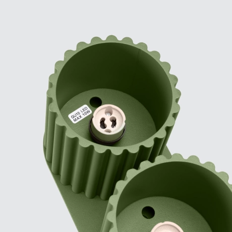 Ceiling lamp AURA 2 olive green GU10