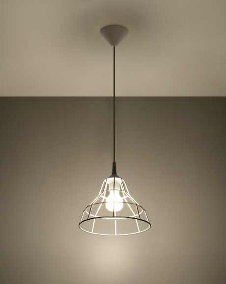 Hanging lamp ANATA white + 1x LED Bulb E27 3000K Warm 7.5W 620lm