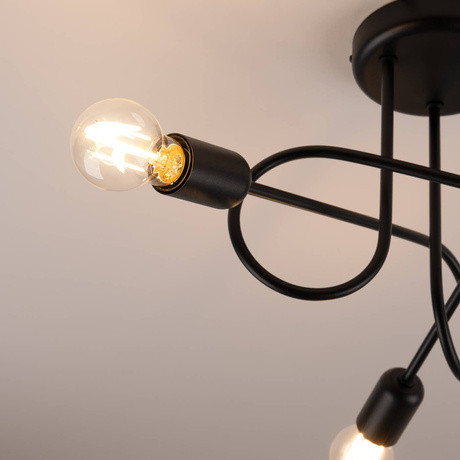 Chandelier SUPEŁ 3 black = 3X LED Bulb E27 3000K 7W 760lm