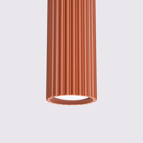 Pendant lamp KARBON 3L red ochre