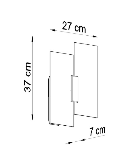 Wall lamp FABIANO + 2x LED Bulb E27 4000K Cool White 7.5W 650lm