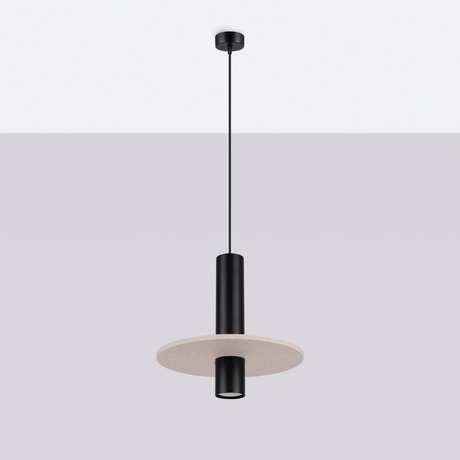 Pendant lamp PELTA 1 black/beige