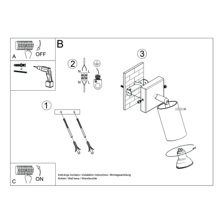 Wall lamp RING red ochra