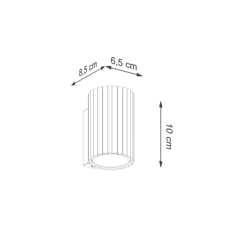 Wall lamp KARBON 10 white