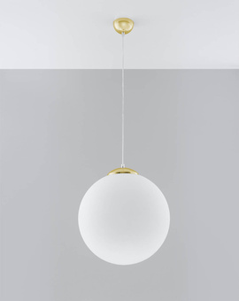 Pendant lamp UGO 40 gold + 1x LED Bulb E27 3000K Warm White 7.5W 620lm