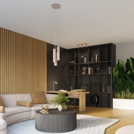 Ceiling lamp KARBON 30 taupe