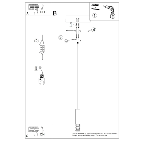 Pendant lamp LAMI 1 white