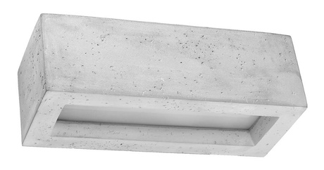 Wall lamp VEGA 30 concrete + 1x LED Bulb E27 4000K Cool White 7.5W 650lm