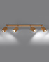 Ceiling lamp KEKE 4 oak + 4x LED bulb GU-10 4000K Cold 7W 630lm