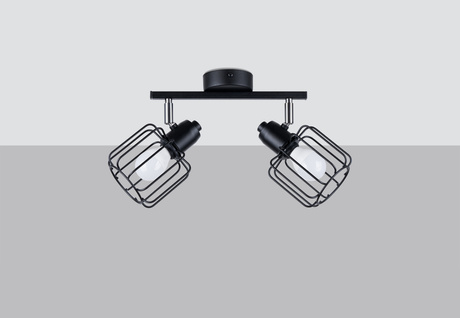 Ceiling lamp BELUCI 2 black + 2x LED Bulb E14 3000K Warm 7.5W 620lm