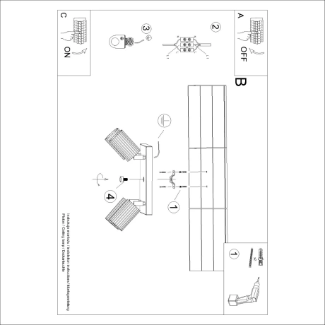 Ceiling lamp KARBON 4 white