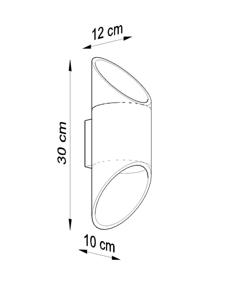 Wall lamp PENNE 30 black + 1x LED Bulb G9 3000K Warm 4.5W 510lm