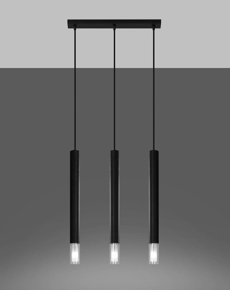 Pendant lamp VIZIER 3 black + 3x LED Bulb G9 3000K Warm 4.5W 510lm