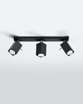 Ceiling lamp MERIDA 3 black + 3x LED Bulb GU-10 3000K Warm 7W 620lm