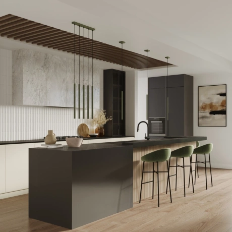 Pendant lamp PASTELO 3 olive green